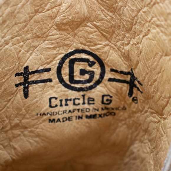 Circle G Embroidered Cross Leather Boots L5120 Women's Size 9 - Picture 9 of 11